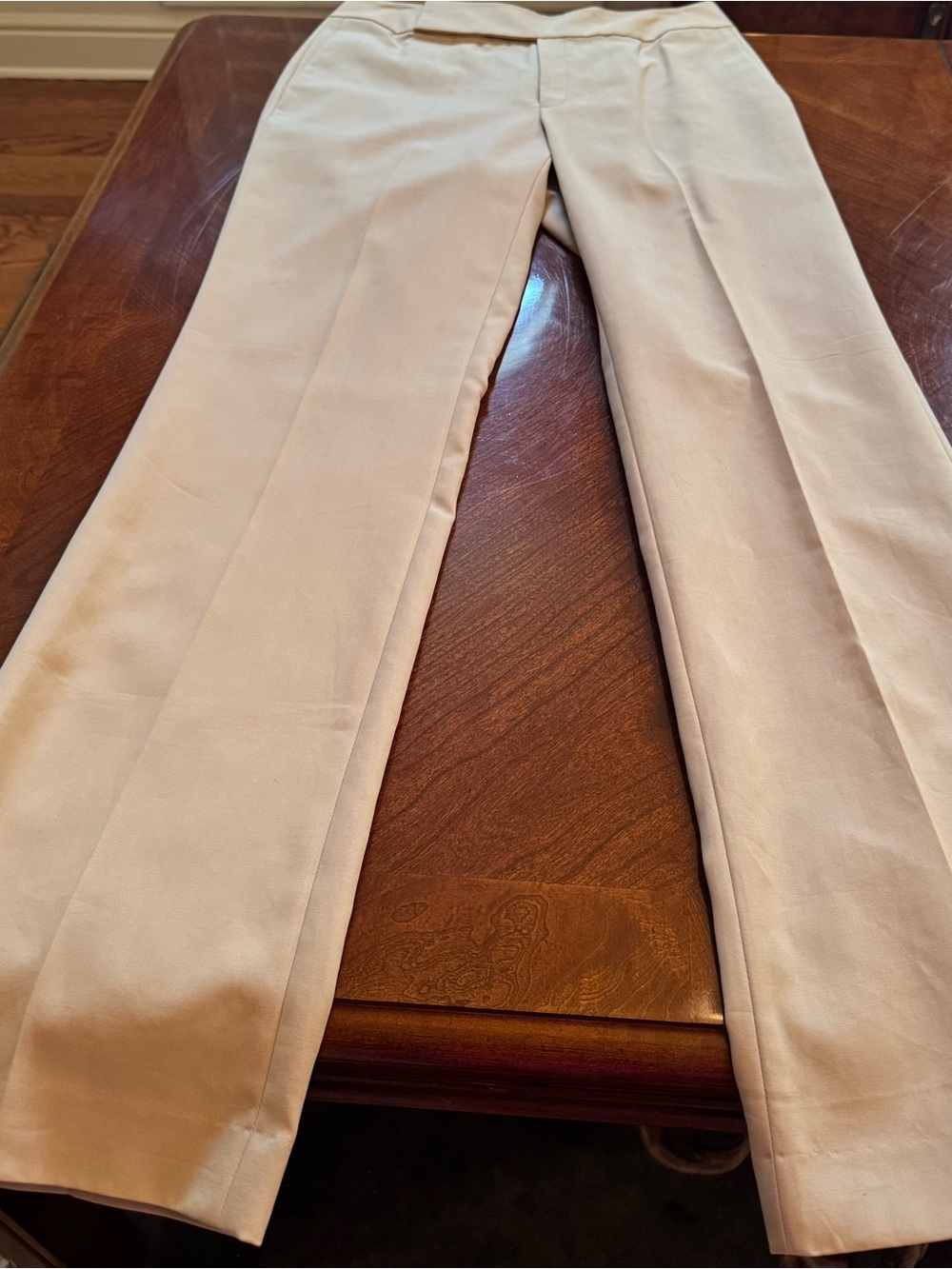 Banana Republic Women's Harrison 100% Cotton Light Tan Boot Cut  Pants **NWOT**